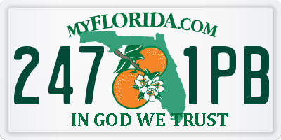 FL license plate 2471PB