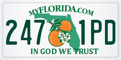 FL license plate 2471PD