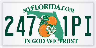 FL license plate 2471PI