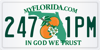 FL license plate 2471PM