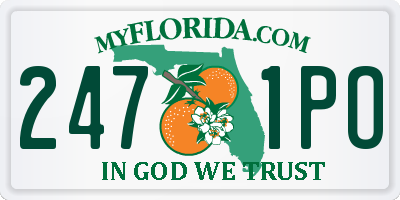 FL license plate 2471PO