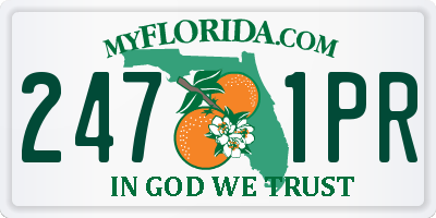FL license plate 2471PR