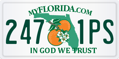 FL license plate 2471PS