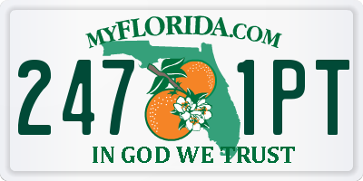 FL license plate 2471PT