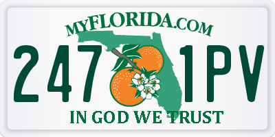 FL license plate 2471PV