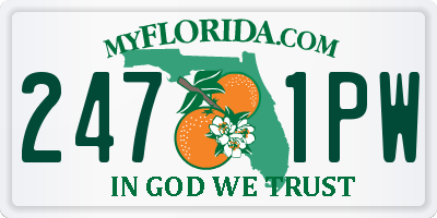 FL license plate 2471PW
