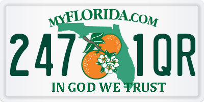 FL license plate 2471QR