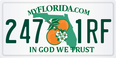 FL license plate 2471RF