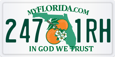 FL license plate 2471RH
