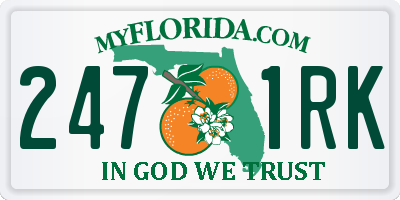 FL license plate 2471RK