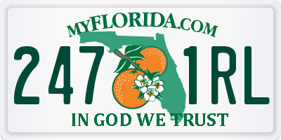 FL license plate 2471RL