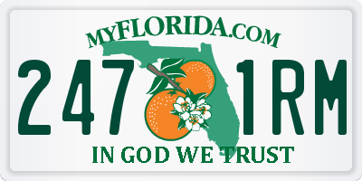 FL license plate 2471RM