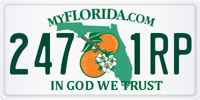 FL license plate 2471RP