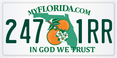 FL license plate 2471RR