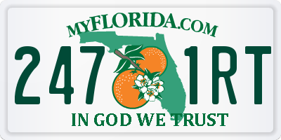 FL license plate 2471RT