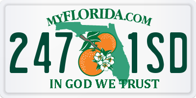 FL license plate 2471SD