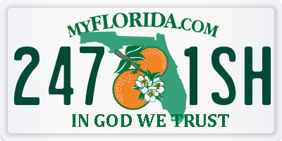 FL license plate 2471SH