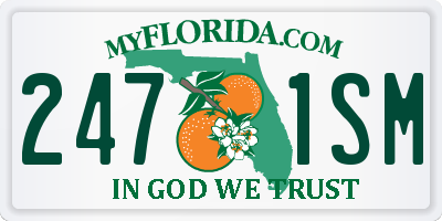 FL license plate 2471SM