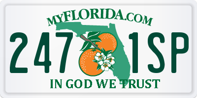 FL license plate 2471SP