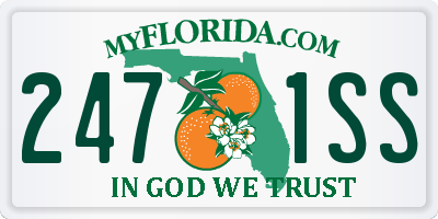 FL license plate 2471SS