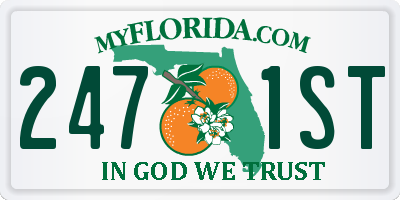 FL license plate 2471ST