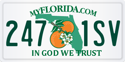 FL license plate 2471SV