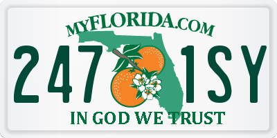 FL license plate 2471SY