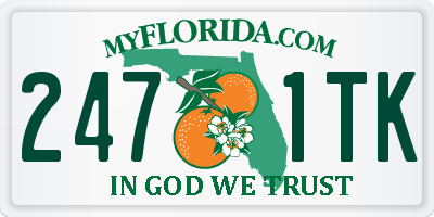 FL license plate 2471TK