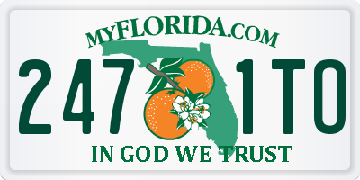 FL license plate 2471TO