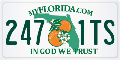 FL license plate 2471TS