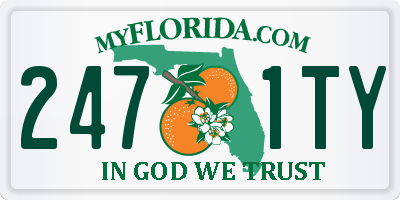 FL license plate 2471TY