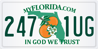 FL license plate 2471UG