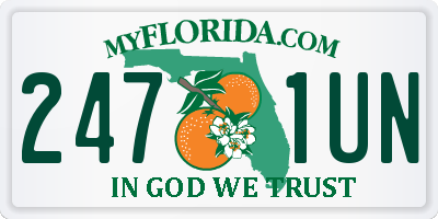 FL license plate 2471UN