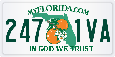 FL license plate 2471VA