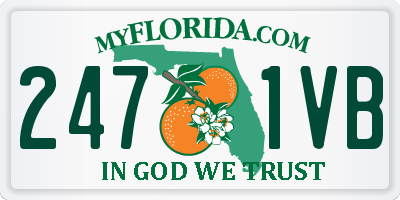FL license plate 2471VB