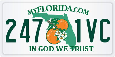 FL license plate 2471VC