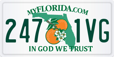 FL license plate 2471VG