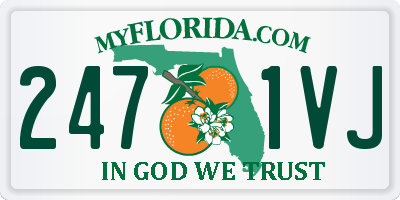 FL license plate 2471VJ