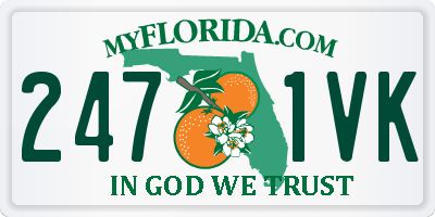 FL license plate 2471VK