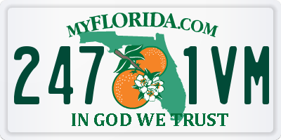 FL license plate 2471VM