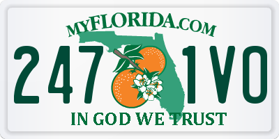 FL license plate 2471VO