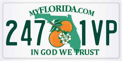 FL license plate 2471VP