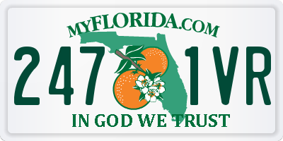 FL license plate 2471VR