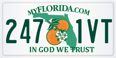 FL license plate 2471VT