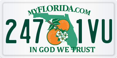FL license plate 2471VU