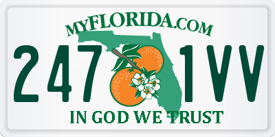 FL license plate 2471VV