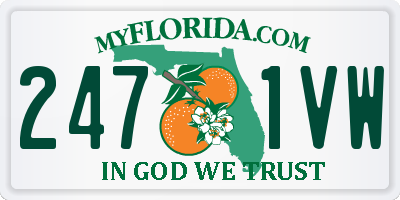 FL license plate 2471VW