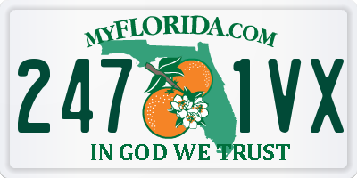 FL license plate 2471VX