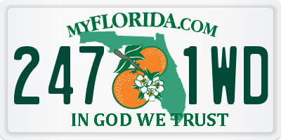 FL license plate 2471WD