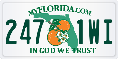FL license plate 2471WI